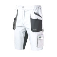 Bele Stretch kratke delovne hlače