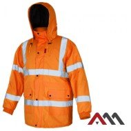 Dolga oranžna zimska odsevna jakna OC Flash Dolga oranžna zimska odsevna jakna OC Flash