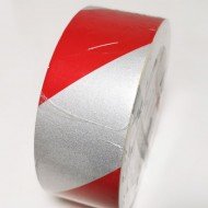 Rdeče bel odsevni trak 50mm  Rdeče bel odsevni trak 50mm