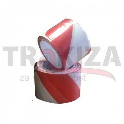 Opozorilni nelepljivi trakovi 70mm x 200m rdeče-beli Opozorilni nelepljivi trakovi 70mm x 200m rdeče-beli