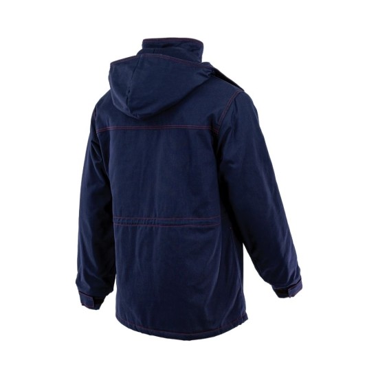 Sara Workwear moška modra dolga zimska zaščitna delovna jakna WULKAN Winter Sara Workwear moška modra dolga zimska zaščitna delovna jakna WULKAN Winter