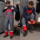 Sara Workwear moške sivo-rdeče zimske zaščitne delovne farmer hlače GROM 5W1 Winter