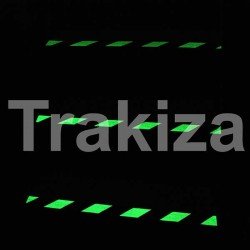 Protizdrsni trakovi svetleči/črni 18,3m