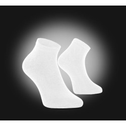 Nizke bele antibakterijske nogavice Bamboo - 3 pari