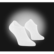 Nizke bele medicinske antibakterijske nogavice iz bambusa - stopalke Bamboo- 3 pari